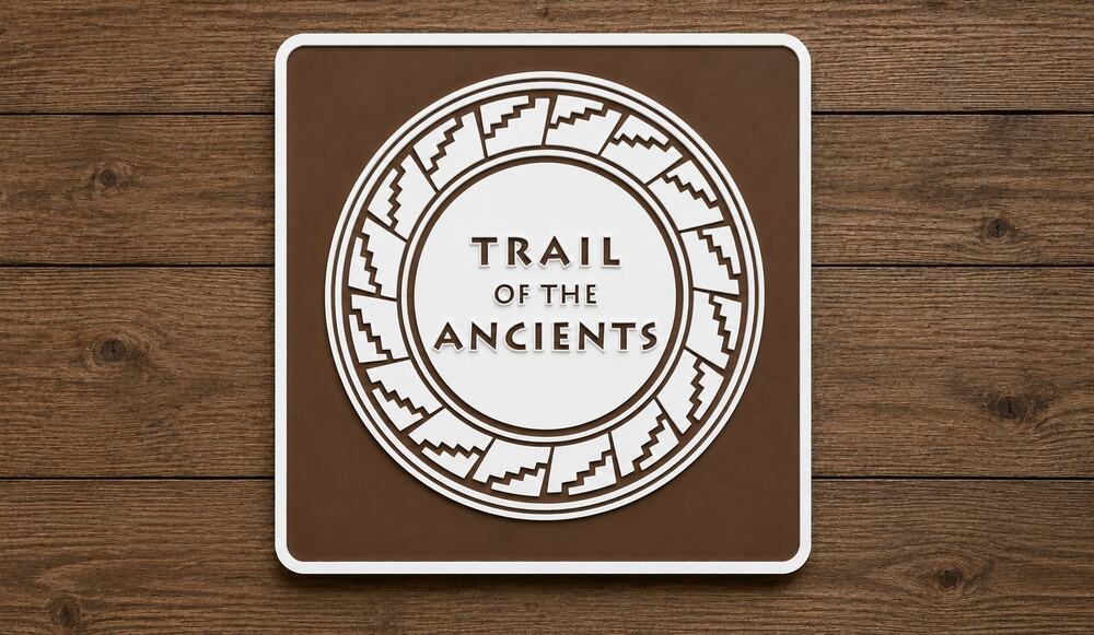 Colorado Trail of the Ancients Road Sign Route Marker Trail Travel Freeway